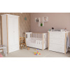 AMAL Detská izba - Postieľka 2v1 CHARLIE + komoda + skriňa, biela/natural AMAL Detská izba - Postieľka 2v1 CHARLIE + komoda + skriňa, biela/natural