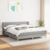 vidaXL Boxspring posteľ s matracom bledosivá 180x200 cm látka vidaXL Boxspring posteľ s matracom bledosivá 180x200 cm látka