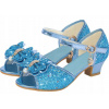 BLÝSKAVÉ PAPUČKY SANDÁLKY TOPÁNKY PRE DIEVČATKO 18CM veľ. 28 MODRÉ BLÝSKAVÉ PAPUČKY SANDÁLKY TOPÁNKY PRE DIEVČATKO 18CM veľ. 28 MODRÉ