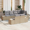 Sada zahradních pohovek 7 pcs Beige a šedá polyratan Béžová 3347100 Sada zahradních pohovek 7 pcs Beige a šedá polyratan Béžová 3347100