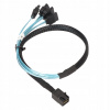 12 Gbps Mini SAS HD SFF 8643 na 4 SATA 3.0 Kábel PVC Dvojkanálový 7P 1R 12 Gbps Mini SAS HD SFF 8643 na 4 SATA 3.0 Kábel PVC Dvojkanálový 7P 1R