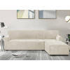 Strečový elastický plyšový poťah na trojmiestnu rohovú pohovku BestBerg / pravá / krémová Strečový elastický plyšový poťah na trojmiestnu rohovú pohovku BestBerg / pravá / krémová