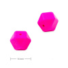 Silikónové koráliky hexagón 14mm Pink Glaze - 3 ks Silikónové koráliky hexagón 14mm Pink Glaze - 3 ks