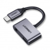 Ugreen USB-C/USB-C + 3.5mm Jack 50596 sivá Ugreen USB-C/USB-C + 3.5mm Jack 50596 sivá