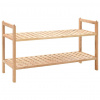 vidaXL Regál na topánky z masívneho orechového dreva 69x26x40 cm vidaXL Regál na topánky z masívneho orechového dreva 69x26x40 cm