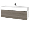 Dreja Umývadlová skrinka VARIANTE SZZ 120 pre úmyvadlo Duravit Vero - N01 Biela lesk / D03 Cafe Dreja Umývadlová skrinka VARIANTE SZZ 120 pre úmyvadlo Duravit Vero - N01 Biela lesk / D03 Cafe