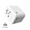 FIXED Voyager 30W GaN, PD pre EÚ, VB, USA/AUS; 1xUSB-C, 2xUSB FIXCT30-1C2A-WH - Cestovný adaptér do zahraničia FIXED Voyager 30W GaN, PD pre EÚ, VB, USA/AUS; 1xUSB-C, 2xUSB FIXCT30-1C2A-WH - Cestovný adaptér do zahraničia