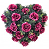 Smútočný veniec srdce z Ruží 55cm x 55cm umelý Smútočný veniec srdce z Ruží 55cm x 55cm umelý