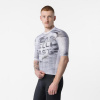 CASTELLI Cyklistický dres s krátkym rukávom - STRATUS LOGO - biela/šedá M CASTELLI Cyklistický dres s krátkym rukávom - STRATUS LOGO - biela/šedá M