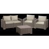 Záhradný set Keter California set stôl + 2 kreslá + dvojsedadlová pohovka cappuccino Záhradný set Keter California set stôl + 2 kreslá + dvojsedadlová pohovka cappuccino