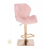 Otočné kreslo pudrovo ružové so zlatým podstavcom Lord Otočné kreslo pudrovo ružové so zlatým podstavcom Lord