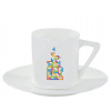 Espresso hrnček s podšálkou 100ml tetris Espresso hrnček s podšálkou 100ml tetris