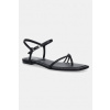 Calvin Klein sandále dámske SQUARE FLAT SANDAL STRAP LTH HW0HW02863 čierna EUR 36 Calvin Klein sandále dámske SQUARE FLAT SANDAL STRAP LTH HW0HW02863 čierna EUR 36