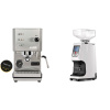 Profitec GO, brushed stainless steel + Eureka Atom 60, white Profitec GO, brushed stainless steel + Eureka Atom 60, white