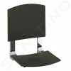 Keuco Plan Care - Sprchové sedadlo 31 x 36 cm, s opierkou, čierna/chróm 34982010037