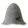 UAB Namu Tekstile Čiapka do sauny „Fínska“, sivá, vlna s výšivkou metlička UAB Namu Tekstile Čiapka do sauny „Fínska“, sivá, vlna s výšivkou metlička