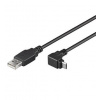PremiumCord Kábel micro USB 2.0, AB, 90 °, 3m PremiumCord Kábel micro USB 2.0, AB, 90 °, 3m