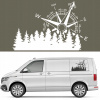 Šablóna na maľovanie na auto CAMPER MOTÍV LES KOMPAS 67 x 44 cm Šablóna na maľovanie na auto CAMPER MOTÍV LES KOMPAS 67 x 44 cm