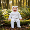 Jarní/podzimní kojenecká kombinéza Dětský svět Minky LUX bílá velikost 56 Jarní/podzimní kojenecká kombinéza Dětský svět Minky LUX bílá velikost 56