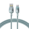 Dátový kábel Baseus Discolor Series (E0420801) – USB na Type-C, opletený nylonový kábel, 480 Mb/s, 100 W, 2 m – modrozelený Dátový kábel Baseus Discolor Series (E0420801) – USB na Type-C, opletený nylonový kábel, 480 Mb/s, 100 W, 2 m – modrozelený