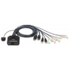 Aten CS-22DP 2-port DisplayPort KVM s kabelovým přepínačem, audio