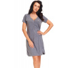 Nočná košeľa Dn-nightwear TM.9301 Farba: Sivá, Veľkosť: S Nočná košeľa Dn-nightwear TM.9301 Farba: Sivá, Veľkosť: S