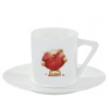 Espresso hrnček s podšálkou 100ml Teddy with heart Espresso hrnček s podšálkou 100ml Teddy with heart