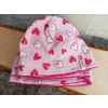 Repal Bavlnená čiapka junior - ružové srdiečka veľkosť čiapky: 44-46 Repal Bavlnená čiapka junior - ružové srdiečka veľkosť čiapky: 44-46