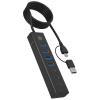 RAIDSONIC ICY BOX USB Hub, 7port, USB A+C/ 4xA+3C IB-HUB1737-C3 RAIDSONIC ICY BOX USB Hub, 7port, USB A+C/ 4xA+3C IB-HUB1737-C3