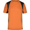 DAIBER JN 306 / Pánske bežecké tričko - orange/black L DAIBER JN 306 / Pánske bežecké tričko - orange/black L