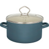 Gastro Hrnec Petrol Smaltovaný hrnec se skleněnou poklicí 3 l 224401109 Gastro Hrnec Petrol Smaltovaný hrnec se skleněnou poklicí 3 l 224401109