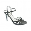 ČIERNE SATÉNOVÉ SANDÁLE ROSSY T82 ČIERNE SATÉNOVÉ SANDÁLE ROSSY T82