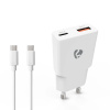 Nedis WCHA20WTUC - 20 W | GaN | PD3.0 | Funkce rychlého nabíjení | 1.5 / 2.0 / 2.22 A / 3.0 A | USB-A / USB-C | Bílá Nedis WCHA20WTUC - 20 W | GaN | PD3.0 | Funkce rychlého nabíjení | 1.5 / 2.0 / 2.22 A / 3.0 A | USB-A / USB-C | Bílá
