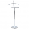 Autronic Nemý sluha, výška 120 cm, masív kaučukovník, biely lak, kov - chróm, nosnosť 5 kg 82646 WT Autronic Nemý sluha, výška 120 cm, masív kaučukovník, biely lak, kov - chróm, nosnosť 5 kg 82646 WT