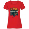 Káva je v mojej DNA - Červená , Dámske , XL Káva je v mojej DNA - Červená , Dámske , XL