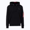 Pánska mikina Alpha Industries Red Stripe Hoodie black Pánska mikina Alpha Industries Red Stripe Hoodie black