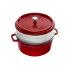 Staub Cocotte okrúhly hrniec s parnou vložkou, 26 cm/5,2 l čerešňa, 1133806 Staub Cocotte okrúhly hrniec s parnou vložkou, 26 cm/5,2 l čerešňa, 1133806