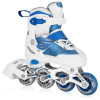 TONY Kolieskové korčule, bielo-modré, ABEC7 Carbon, veľ. 30-33