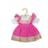 Bigjigs Toys Ružové šaty s pruhovaným lemovaním pre bábiku 34 cm Bigjigs Toys Ružové šaty s pruhovaným lemovaním pre bábiku 34 cm