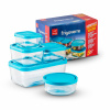 Sada odtieňov Bormioli Rocco 388840 odtieňov modrých 5 ks. (Obedové sklenené nádoby na jedlo s vekom) Sada odtieňov Bormioli Rocco 388840 odtieňov modrých 5 ks. (Obedové sklenené nádoby na jedlo s vekom)