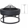 ProGarden prenosné ohnisko s grilom, imitácia betónu / kov ProGarden prenosné ohnisko s grilom, imitácia betónu / kov