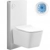 CERANO - Kompletný WC set sanitárny splach. modul - biela matná + WC závesné Forte, Rimless + Slim/UF sedátko - biela lesklá - 51x36 cm CERANO - Kompletný WC set sanitárny splach. modul - biela matná + WC závesné Forte, Rimless + Slim/UF sedátko - biela lesklá - 51x36 cm