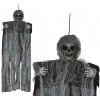 DEKORÁCIA ZÁVESNÝ SKELET V ŠEDO-ČIERNOM RÚCHE 60 CM SKELET HALLOWEEN DEKORÁCIA ZÁVESNÝ SKELET V ŠEDO-ČIERNOM RÚCHE 60 CM SKELET HALLOWEEN