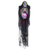 Halloween závěsná kostra se svíticíma očima a koulí, 150 cm Halloween závěsná kostra se svíticíma očima a koulí, 150 cm