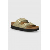 Nubukové šľapky Birkenstock Arizona Platform Flex Birkenstock x Papillio 1026971 zelená EUR 37 Nubukové šľapky Birkenstock Arizona Platform Flex Birkenstock x Papillio 1026971 zelená EUR 37