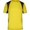DAIBER JN 306 / Pánske bežecké tričko - yellow/black XL DAIBER JN 306 / Pánske bežecké tričko - yellow/black XL