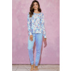 Taro Dámské pyžamo Ginny - Interlock bavlna Modrá S Taro Dámské pyžamo Ginny - Interlock bavlna Modrá S