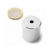 SOLLAU Neodymový magnet medzikružie D 25/5 mm, H 27 mm, N38, ponikelovaný SOLLAU Neodymový magnet medzikružie D 25/5 mm, H 27 mm, N38, ponikelovaný