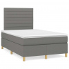 Box spring postel s matrací tmavě šedá 120x190 cm textil Šedá 3269938 Box spring postel s matrací tmavě šedá 120x190 cm textil Šedá 3269938