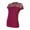 SENSOR MERINO IMPRESS dámske tričko s krátkym rukávom, lila/feather Veľkosť: XL SENSOR MERINO IMPRESS dámske tričko s krátkym rukávom, lila/feather Veľkosť: XL